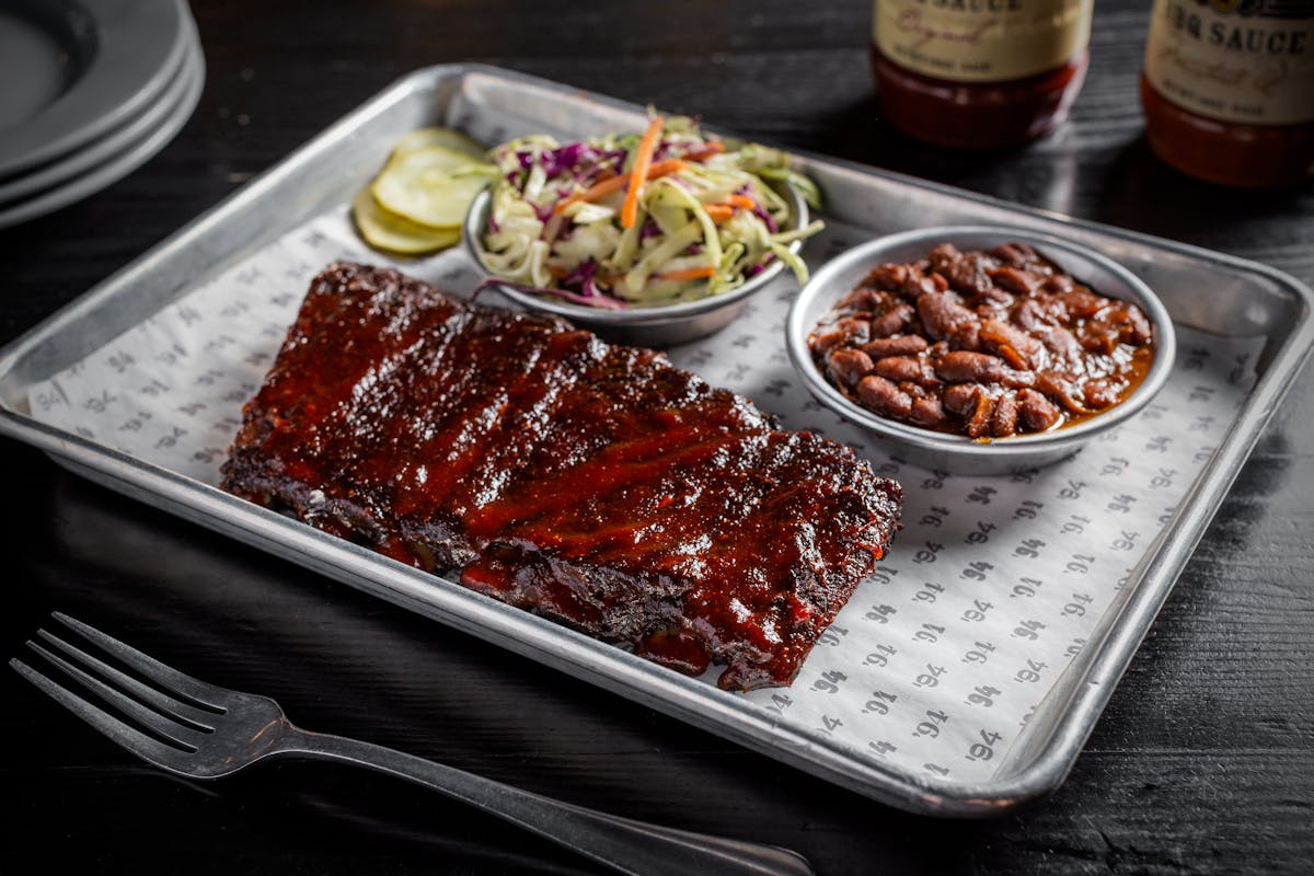 a tray of food on a table